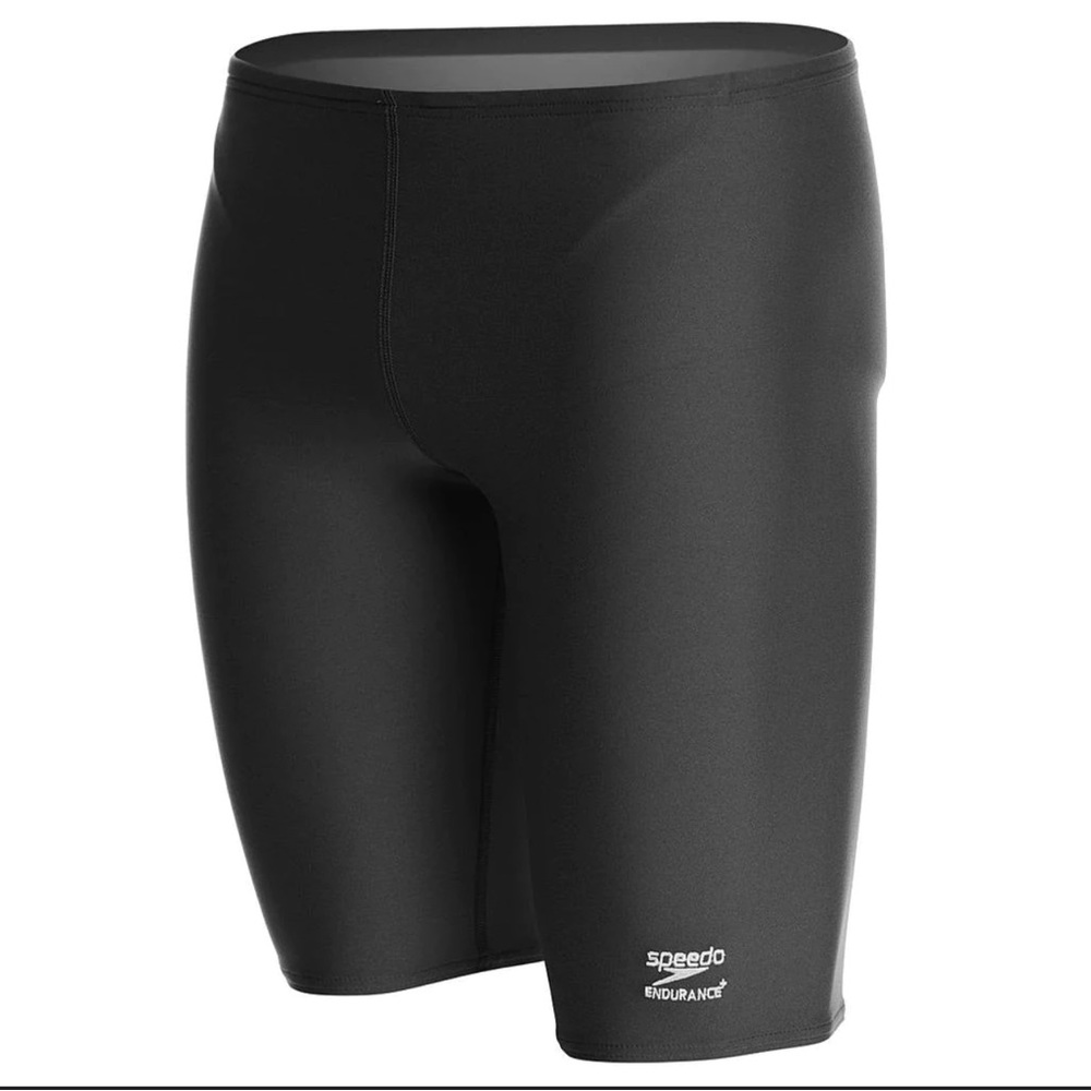 Speedo Men’s Endurance+ Solid Black Jammer Swimsuit Size 30